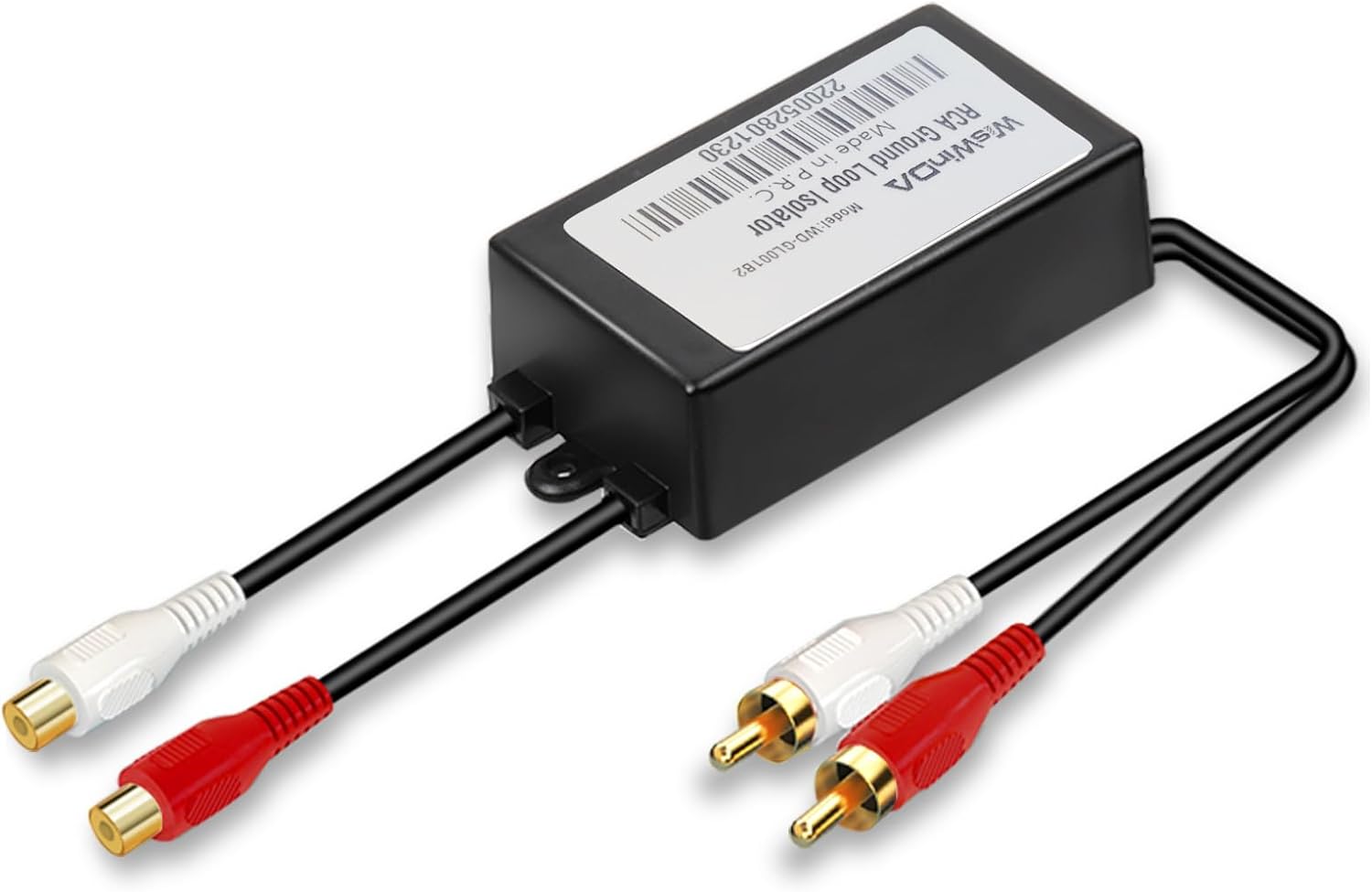 RCA Noise Filter Hum Eliminator (No Reduce B) Ground Loop Isolator