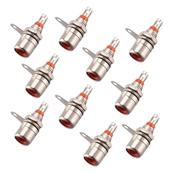 RCA Phono Chassis Panel Mount RCA Female Connector Socket 10 Pcs