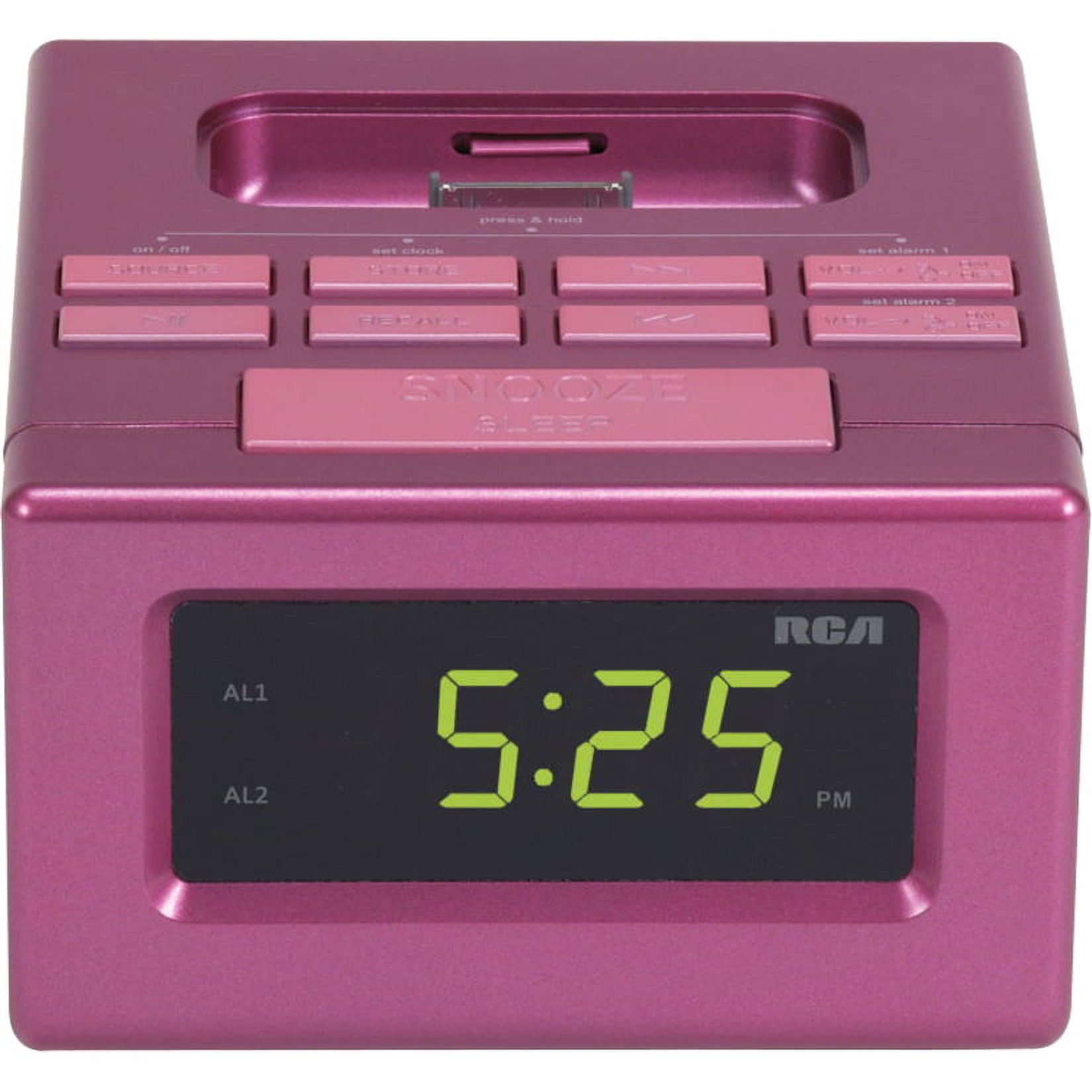RCA RC130IPK Desktop Clock Radio, Apple Dock Interface