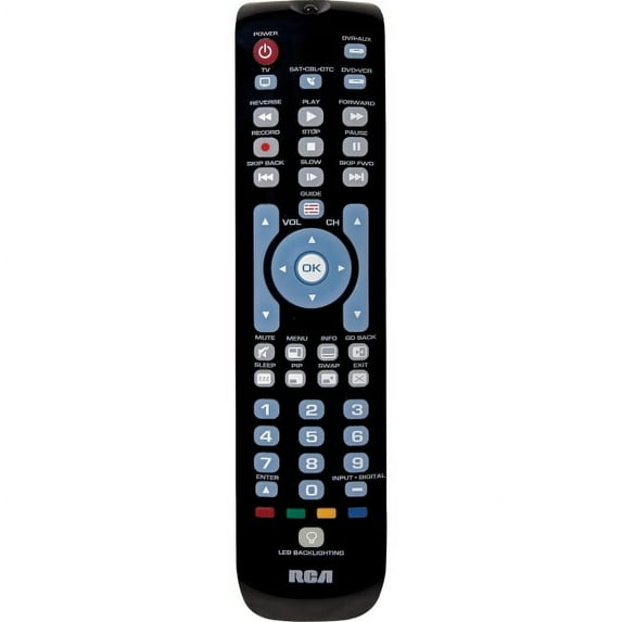 RCA 4-Device Universal Remote Control w/ Green Backlit Keypad