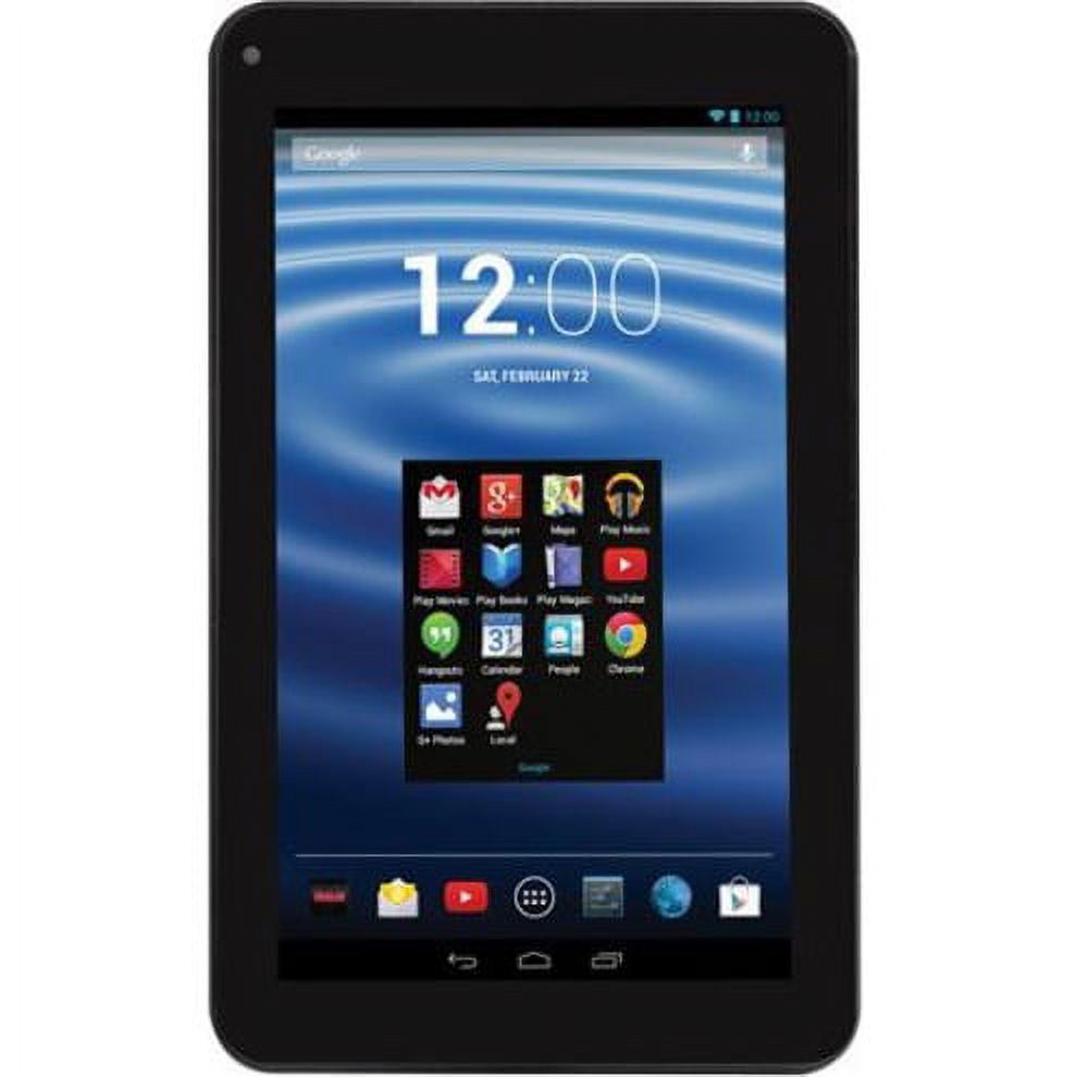 RCA RCT6272W23 Tablet, 7", 8 GB Storage, Android 4.4 KitKat, Black - image 1 of 4
