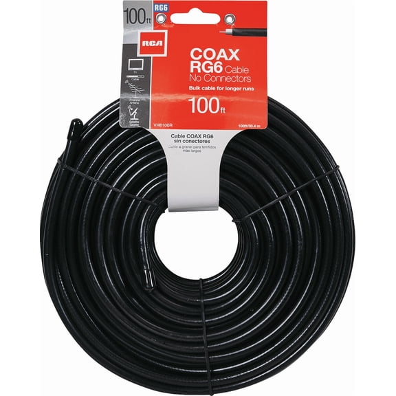 RCA RG6 Bulk Coaxial Cable - Pack of 12