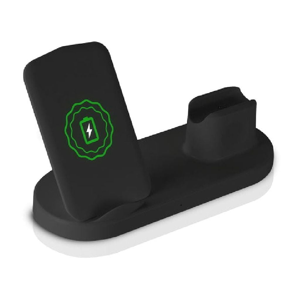 RCA RGB Wireless Charging Station, Magnetic Dock, Black