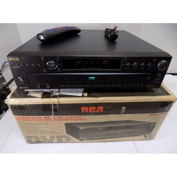 RCA Rc5910 5 Disc CD DVD Player 5Disc Carousel Cd Dvd Player with