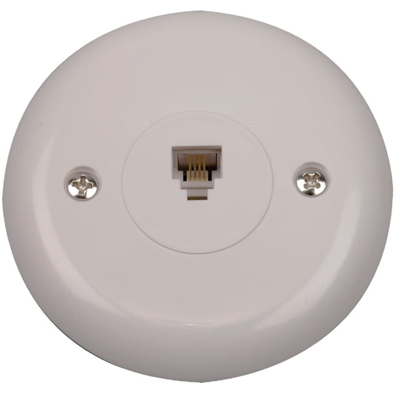 RCA Round Telephone Jack - Pack of 2