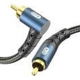RCA Subwoofer Cable 90 Degree RCA to RCA Audio Cable 24K GoldPlated