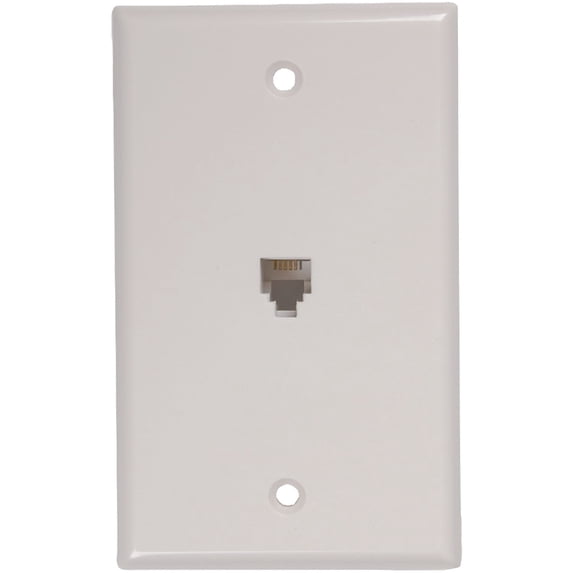RCA TP247WHR White Phone Jack Wall Plate