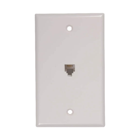 RCA TP247WHR White Phone Jack Wall Plate