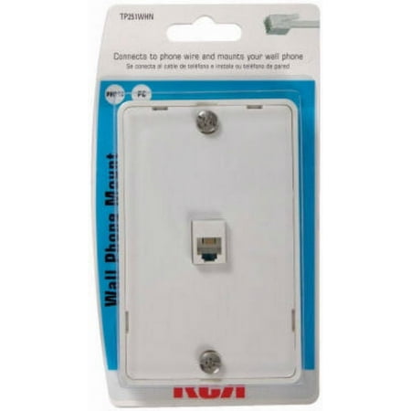 RCA TP251WHN Wall Phone Mount, White, Each