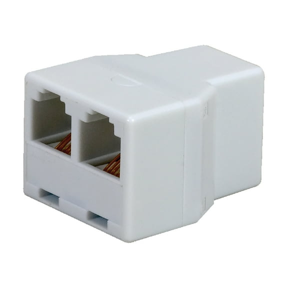 RCA TP270WHR Modular In-Line Phone Splitter, White, TP270WHRV