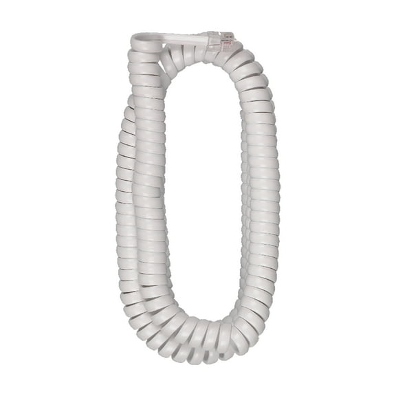 White Phone Coil Cord (25ft)