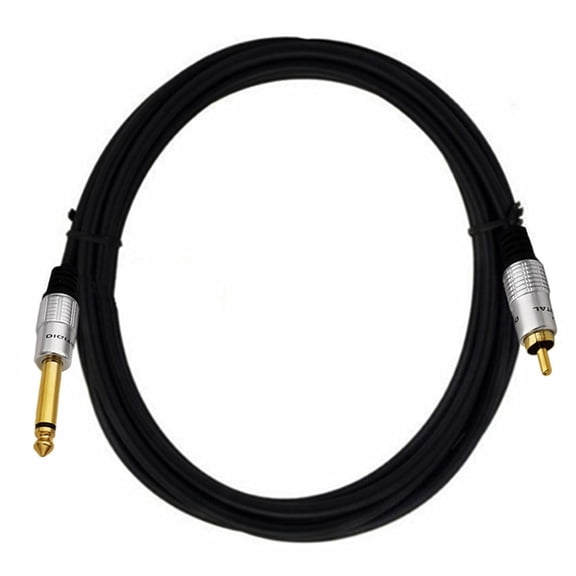 RCA To 1/4" Cable 6.35mm Mono Plug Male To RCA Male Cable For Camera Headphone Instrument Amplifier Speaker Phone