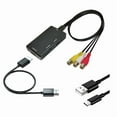 thumbnail image 1 of RCA To HDMI Converter Adapter For HDTV Monitor Projector With 720P/1080P Output Supports PAL NTSC SECAM PS2 Xbox DVD Players, 1 of 10