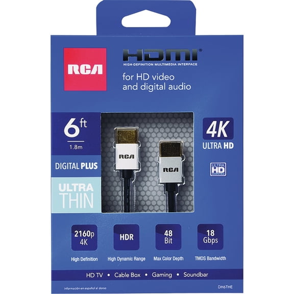 RCA Ultra Thin HDMI Cable - Pack of 4