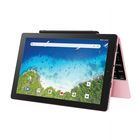RCA Viking Pro 10.1" Android 2-in-1 Tablet 32GB Quad Core, Pink (Google Classroom Ready)