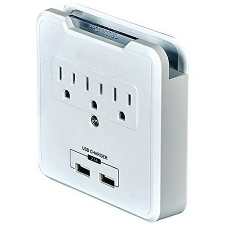 RCA WLDG21F 2.1-Amp USB Wall Charger with Mobile Device Holding Ledge