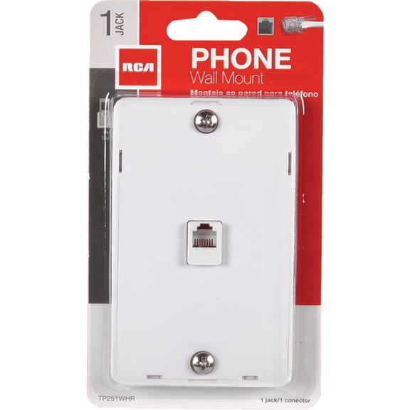 RCA Wall Telephone Jack - Single Pack