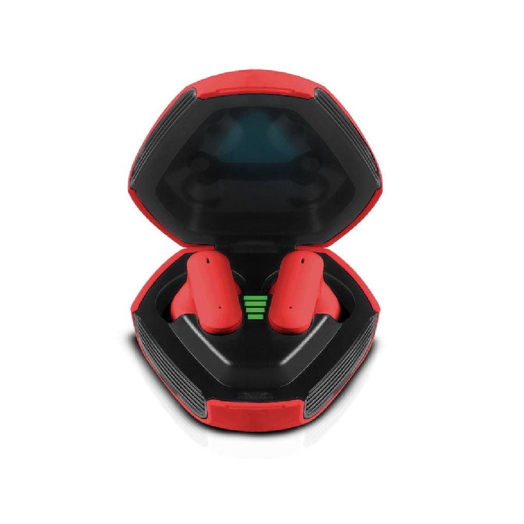 RCA Wave-78 True Wireless Earbuds, Bluetooth, 20H Playtime, Red