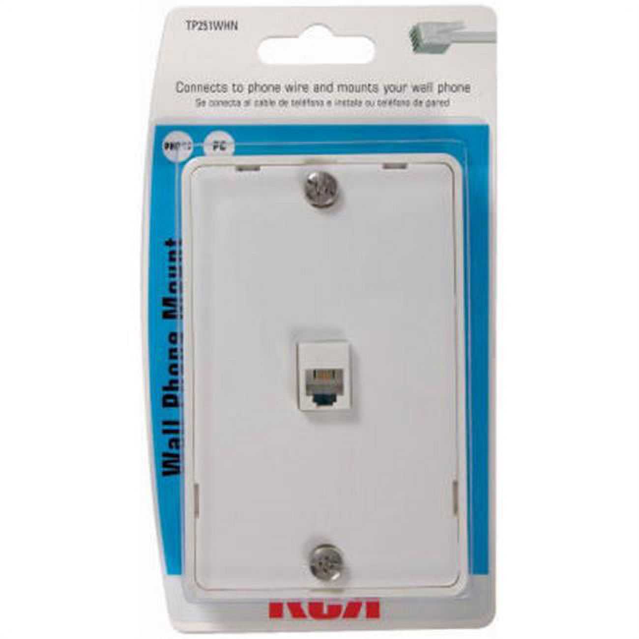 RCA White Wall Telephone Jack TP251WHR - image 1 of 2