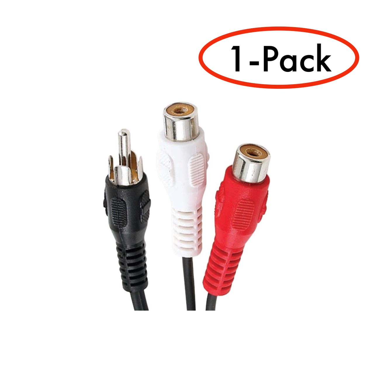 RCA YAdapter Cable 6” (1 RCA Male Plug to 2 RCA Female Jacks) Pack 1