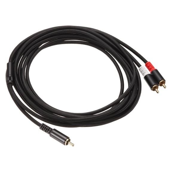 RCA Y Cable 16ft, 1 RCA Male to 2 RCA Male Y Splitter Stereo Audio Subwoofer Cable for Home Theater, HDTV