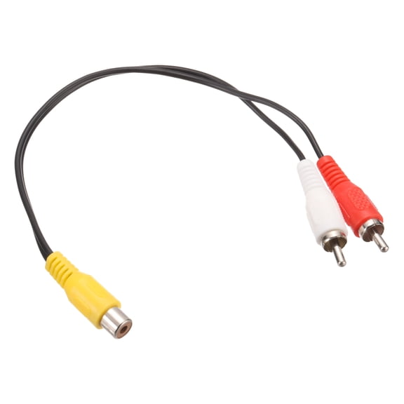 RCA Y Cable, RCA Splitter 1 Female 2 Male Stereo Audio Cable Y Adapter for Subwoofer, TV