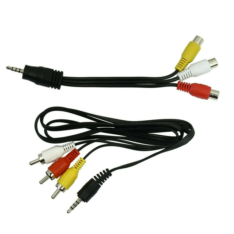 3.5Mm To 3 Rca Cable Video Component Av Adapter Cable For Tcl Tv 3.5Mm To  Rca Red White And Yellow Female Video Cable Tv Set 