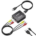 Hdmi Convert RCA to HDMI Converter with AV Cables, Composite to HDMI Adapter, 1080P ...