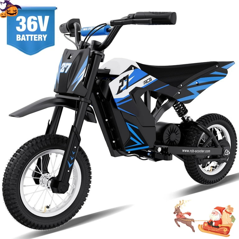 RCB Electric Dirt Bike,36V&300W&10Miles,3 Speed Modes Motocross