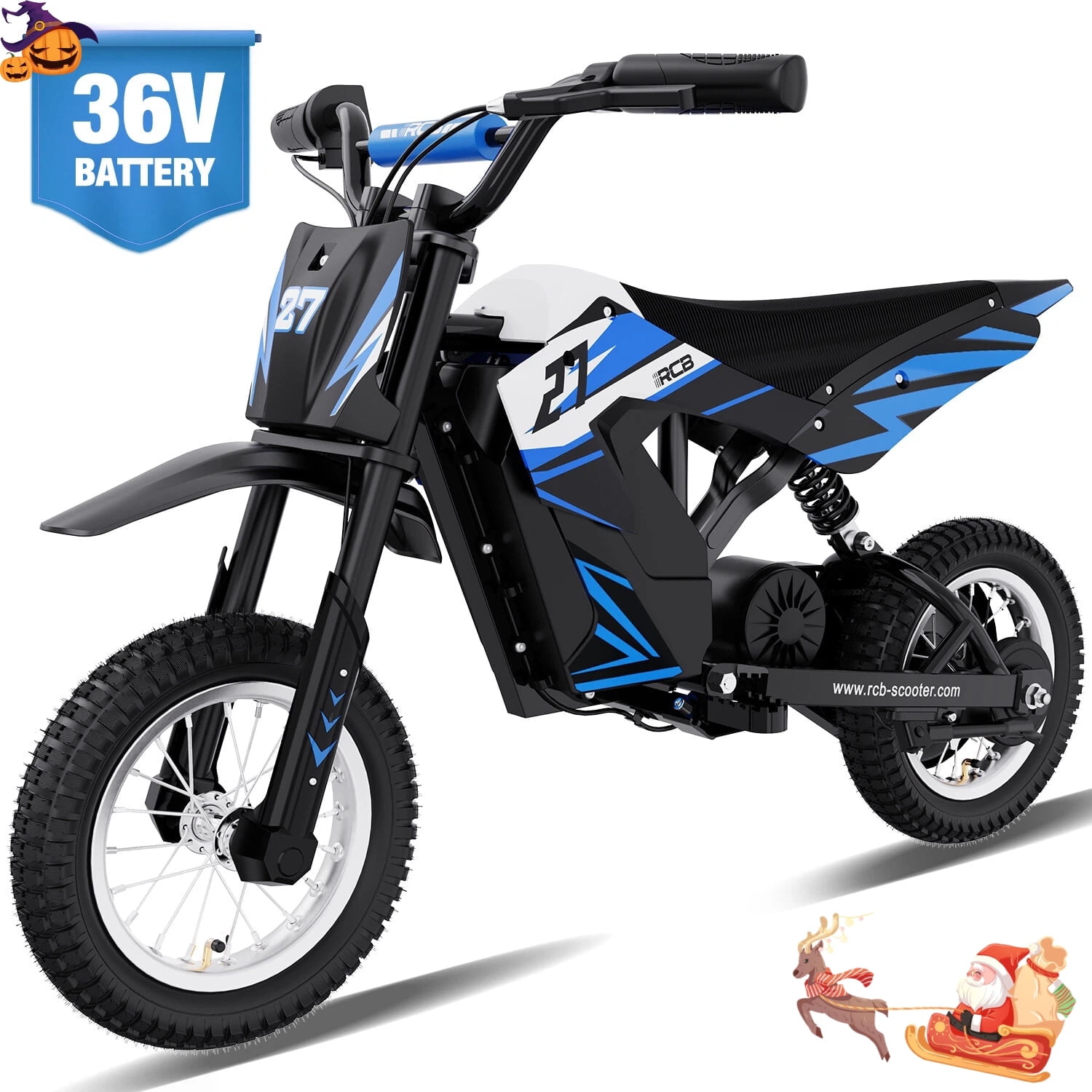 RCB R9X Electric Dirt Bike,36V-300W-10Miles,3 Speed Modes up to