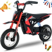 RCB Electric Dirt Bike, 36V& 300w & 9.3Miles,3 Speed Modes Motocross for Kids Ages 3-12 Red