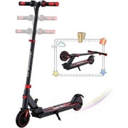 RCB Electric Scooter for Kids Ages 8+, Lightweight and Foldable, 250W Motor, Max 10 Mile & 12.5Mph, Double Brake, Adjustable Height Anti-Slip Handlebars,Red
