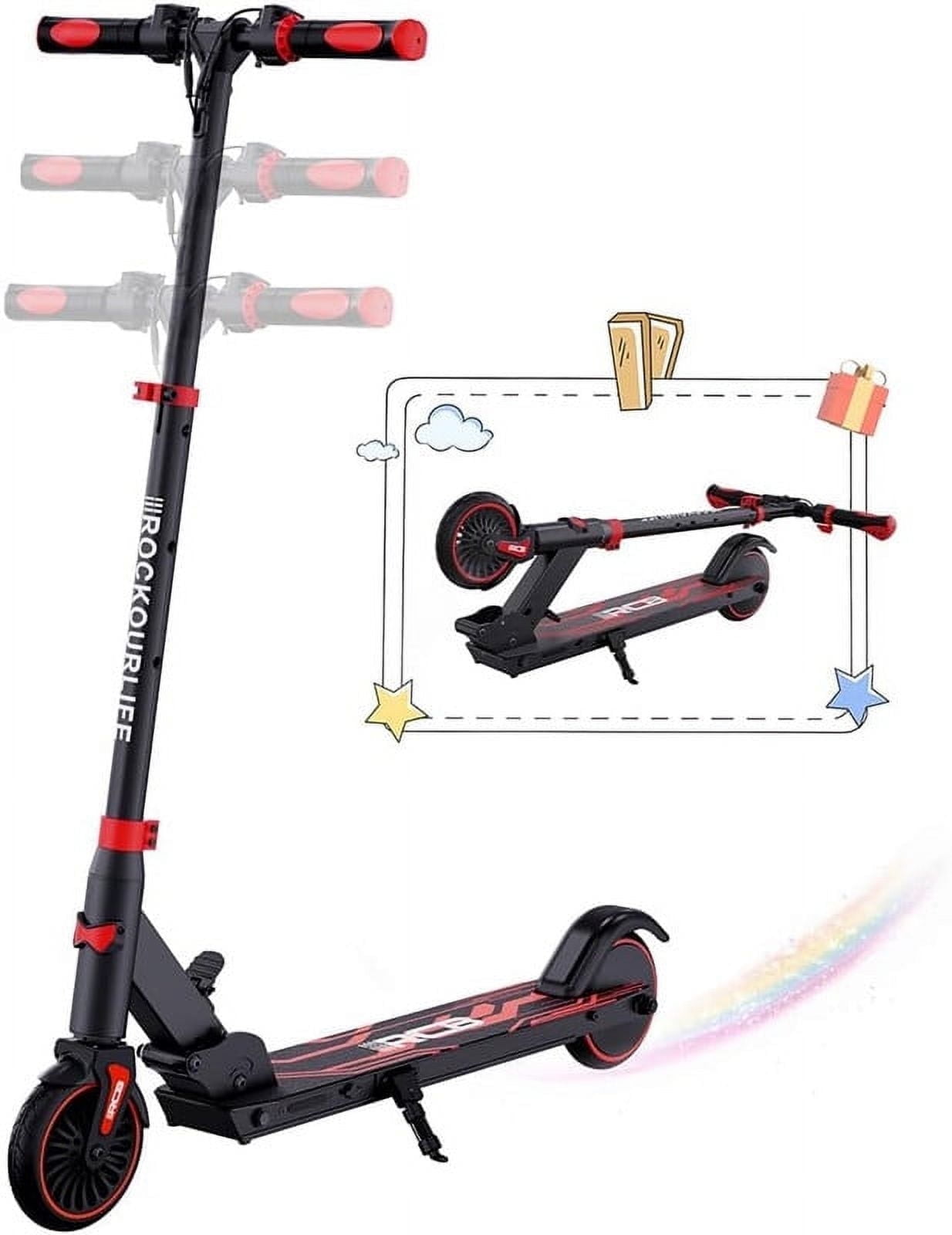 HOVERMAX Kids Electric Scooter 6 12 Ages 150W 9.3 MPH 5 Miles LED Foldable Walmart