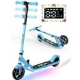 thumbnail image 1 of RCB Electric Scooter for Kids Ages 6-12, 200w, up to 10 Mph, Colorful Rainbow Light, Adjustable Speed &Height, Blue, 1 of 11