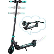 RCB Electric Scooter for Kids Ages 8-16, Lightweight &Foldable, Max 10 Miles & 12.5Mph, Double Brake, Adjustable Height Anti-Slip Handlebars,Blue