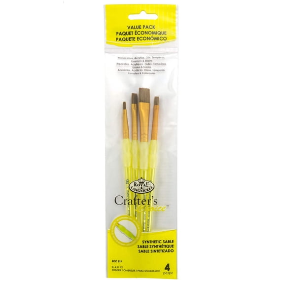 RCC 219 | Crafter's Choice 4pc Synthetic Sable Shader Brush Set