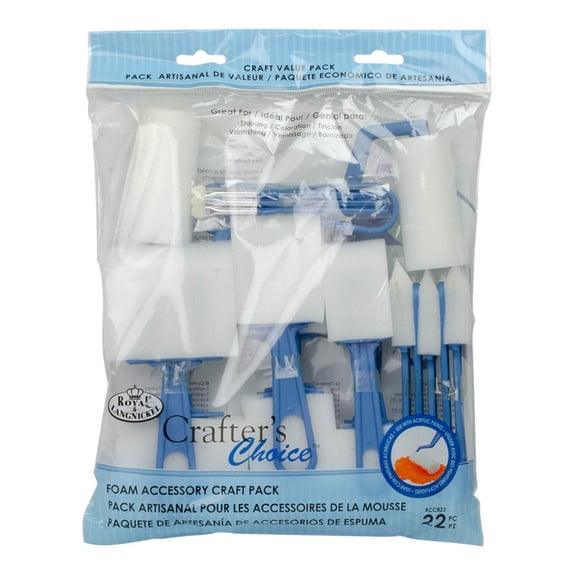 Royal & Langnickel Crafter's Choice 22pc Foam Brush Accessory Set