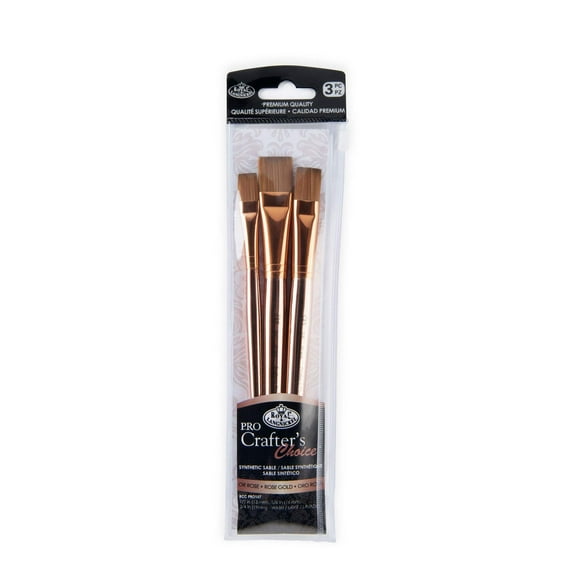 Royal & Langnickel Crafter's Choice™ Pro 3pc Synthetic Sable Wash Brush Set