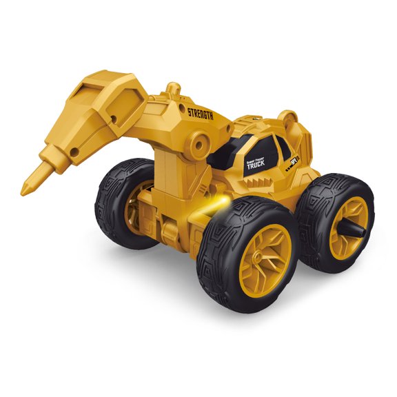 RCCR STUNT DRILLING MACHINE TRUCK - YELLOW