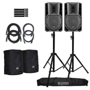 RCF ART 708-A MK5 Active 1400W 2-Way 8" Powered Speaker 2-Pack with Stand & Covers Package