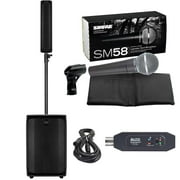RCF Evox J8 Active Two Way Portable Array with Bluetooth Audio Receiver & Vocal Microphone Package