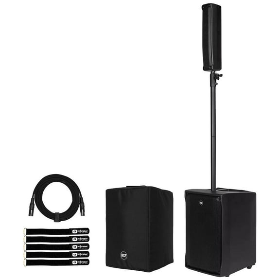 RCF Evox J8 Active Two Way Portable Array with Cable and Cover Package
