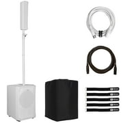 RCF Evox J8-W Active Two Way Portable White Array with Protective Subwoofer Cover Package