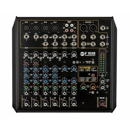 RCF F 10XR 10-Channel Stereo Live Mixer Console w/ FX and Recoridng F10XR