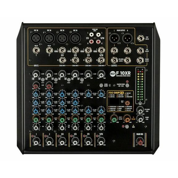 RCF F 10XR 10-Channel Stereo Live Mixer Console w/ FX and Recoridng F10XR