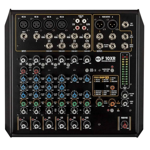RCF F10-XR 10 Channel Mixer with Multi-FX and Recording