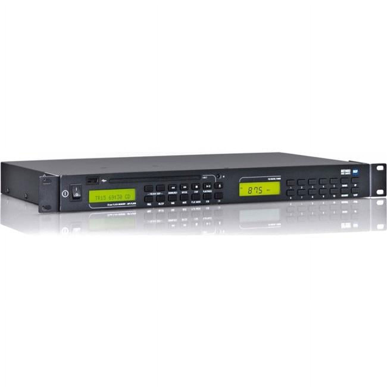 RCF MS1033 Rackmount Dual Simultaneous FM Tuner & CD Player 1U - Black - image 1 of 4