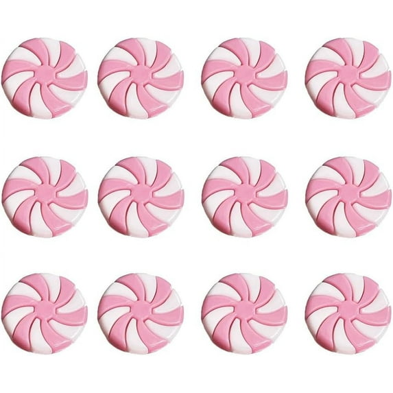 RCFINE 50pcs Christmas Candy Cane Decoration Christmas Tree Hanging Ornaments DIY Art Decoration for Holiday Decoration Party Favors (Pink White,2.5 cm)