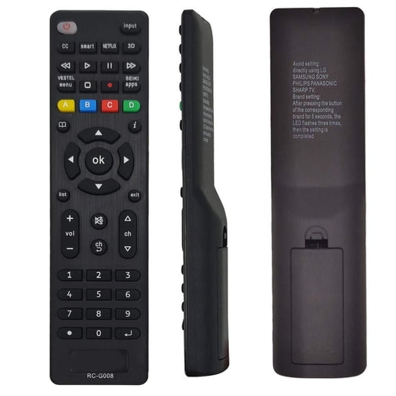 RCG008 TV Remote Control Universl for Most Televison Models Simple Installation Quick Responses Easy to Use