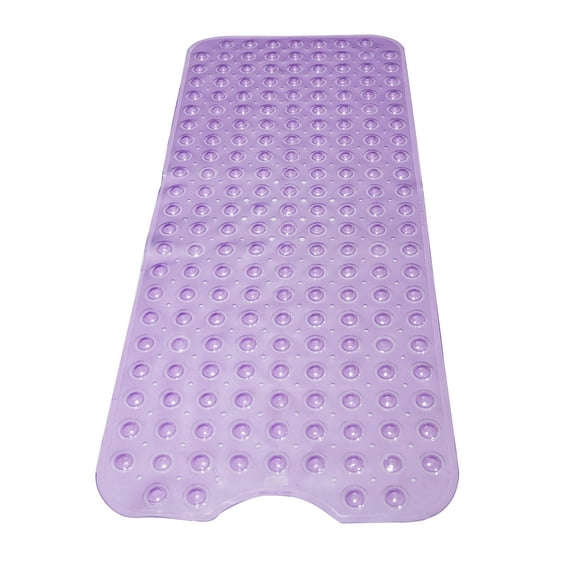 RCH Bath Tub Mat Non-Slip 40 x 16 Inch - Shower Mat for Bathtub with Suction Cups - Machine Washable (PURPLE)